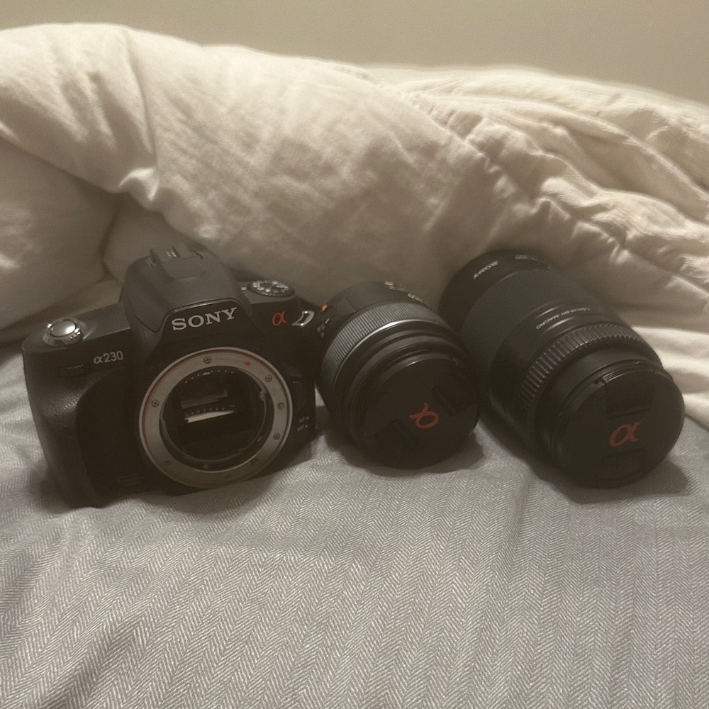 Sony Alpha a230 Black Digital Camera with Lenses